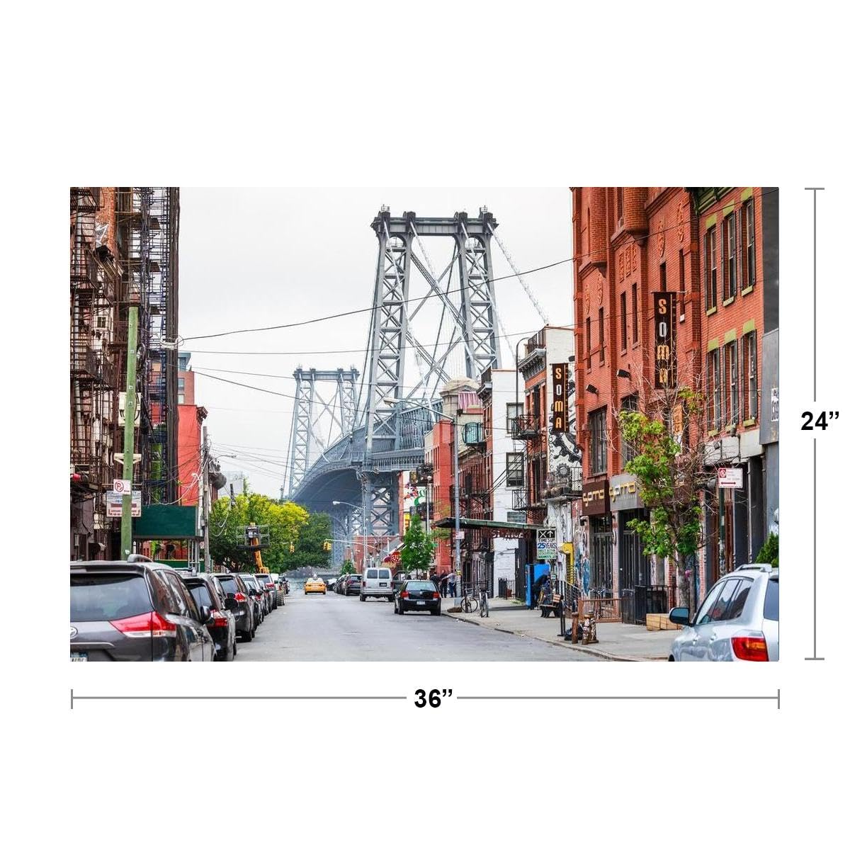 Amazon.com: Street View Brooklyn NY and Williamsburg Bridge Photo